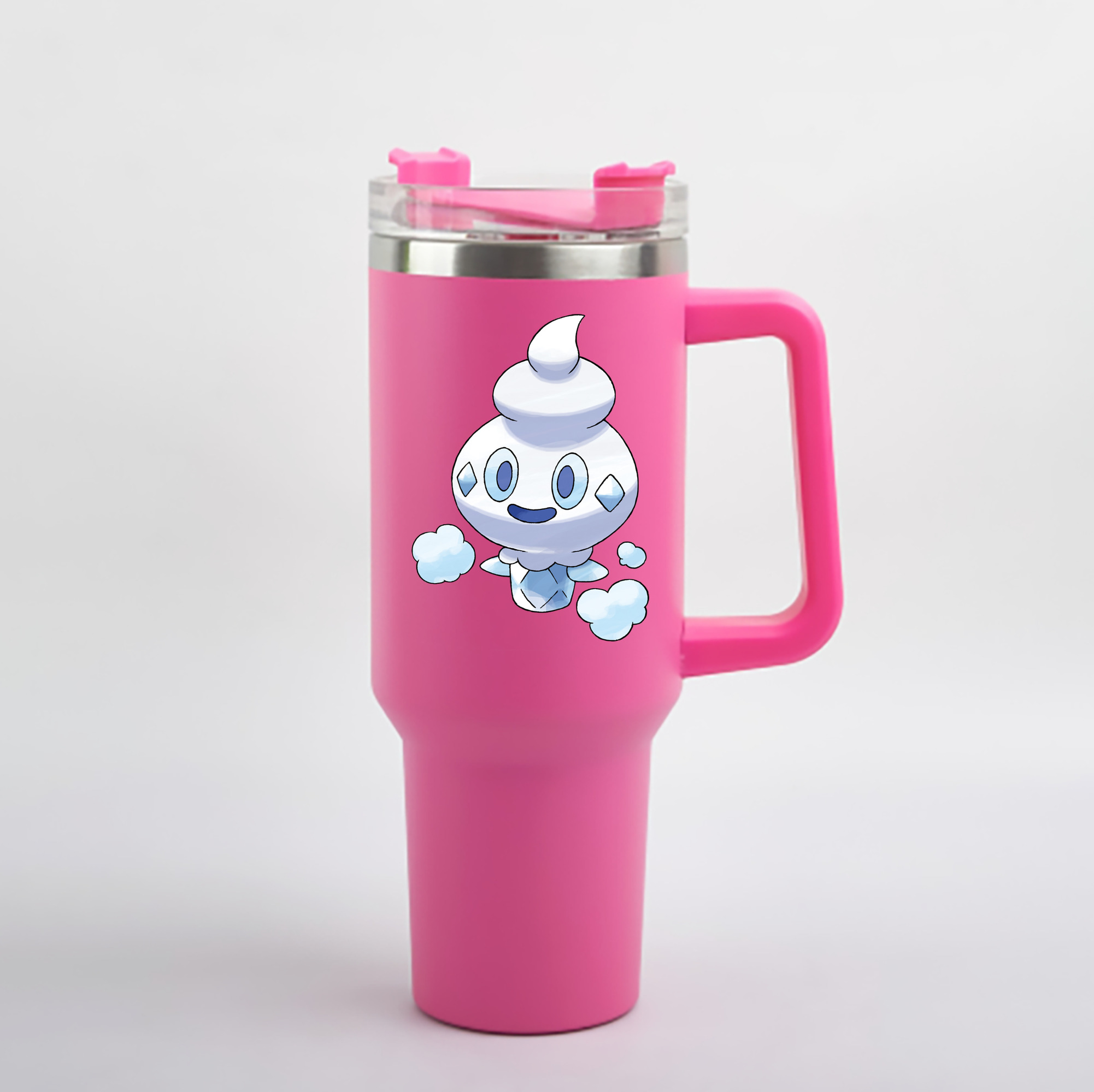 （画像用） ポケットモンスター Pokémon 1200mL車用タンブラー - クリスタルステッカー（プラスチックストロー付き）